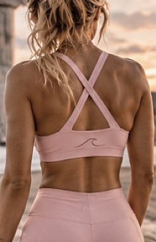 Odysea Life Crisscross Back Top in blush pink